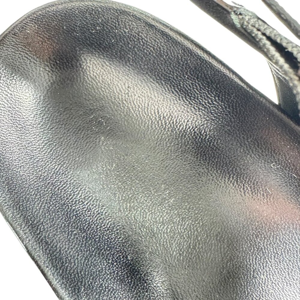 Louis Vuitton Black & Brown Monogram Crisscross Leather Sandals - Picture 9 of 11